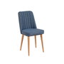 Hanah Home Vina 1048 Mesa Extensible y Sillas, Pino Atlántico y Azul Oscuro